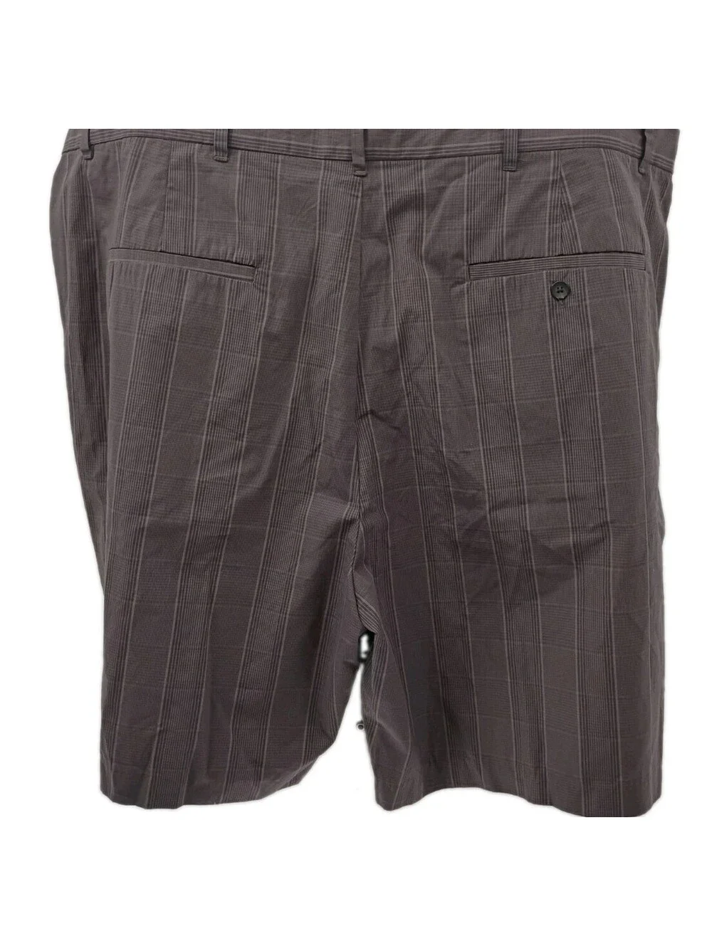 Foundry Shorts Mens 52 Gray Plaid Chino Golf Casual Lightweight Big And Tall